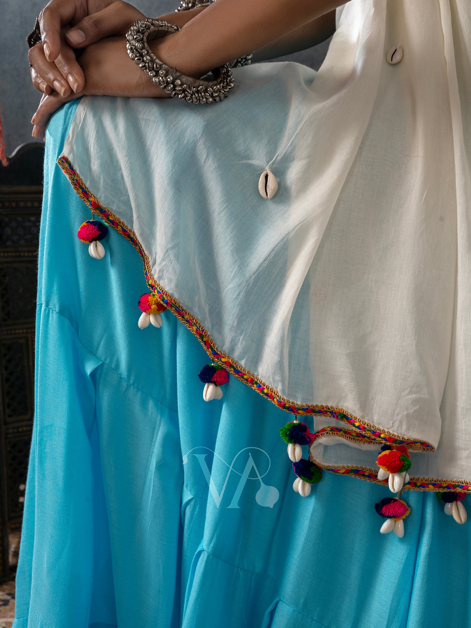 White & Blue Chaniya Choli