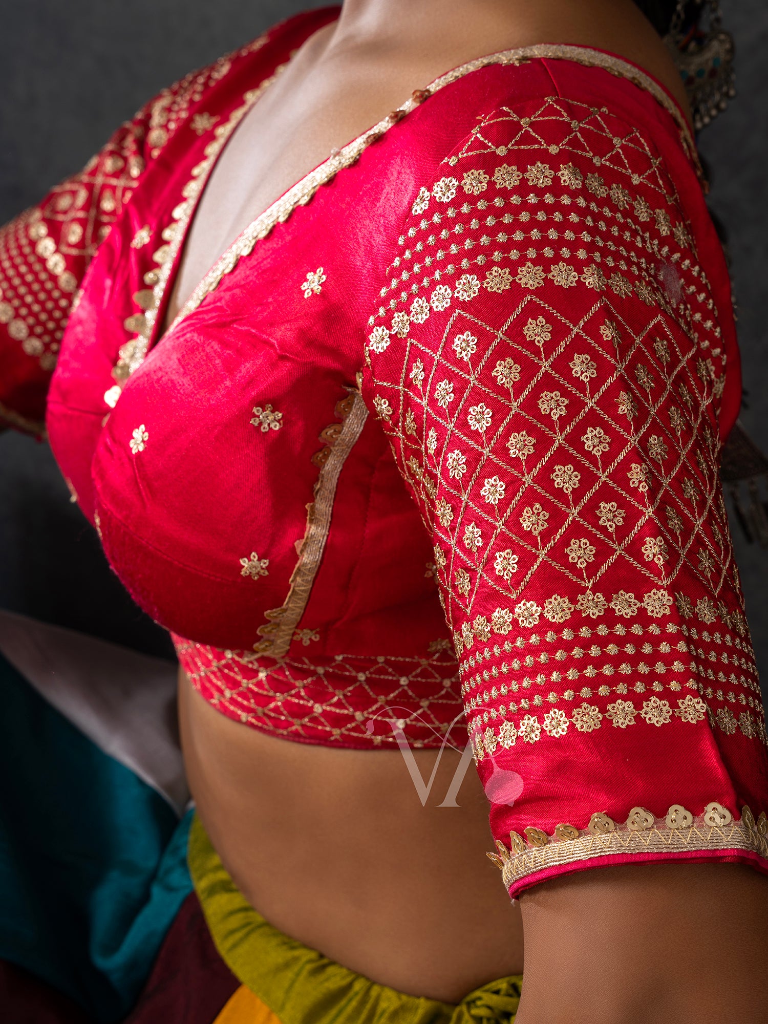 Red & White Chaniya Choli