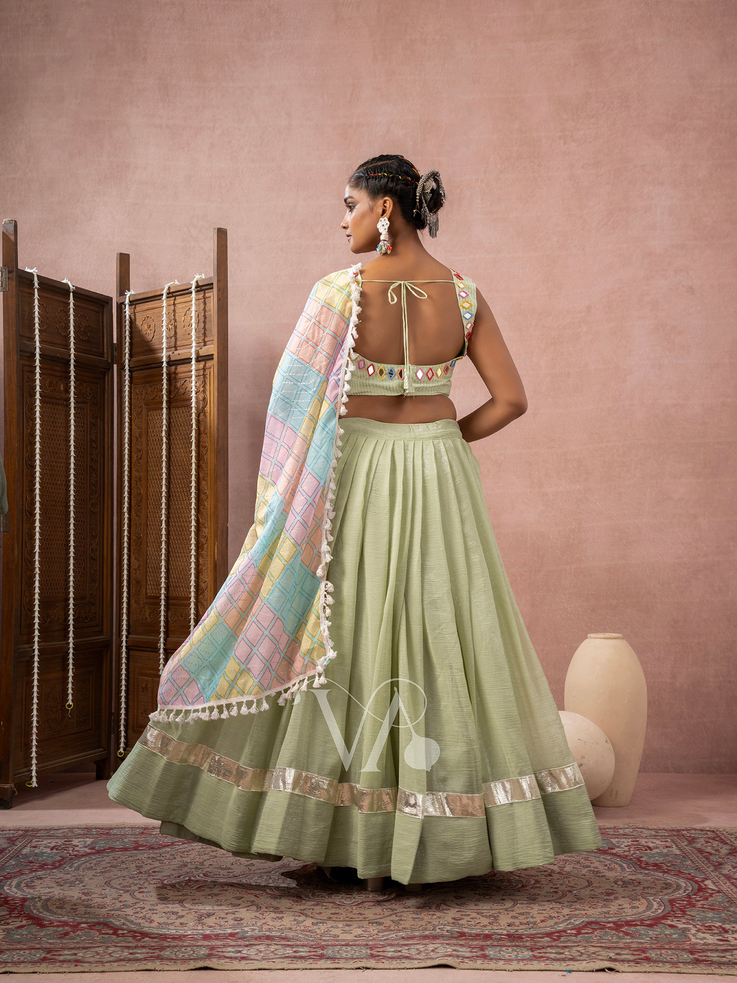 Beige Chaniya Choli