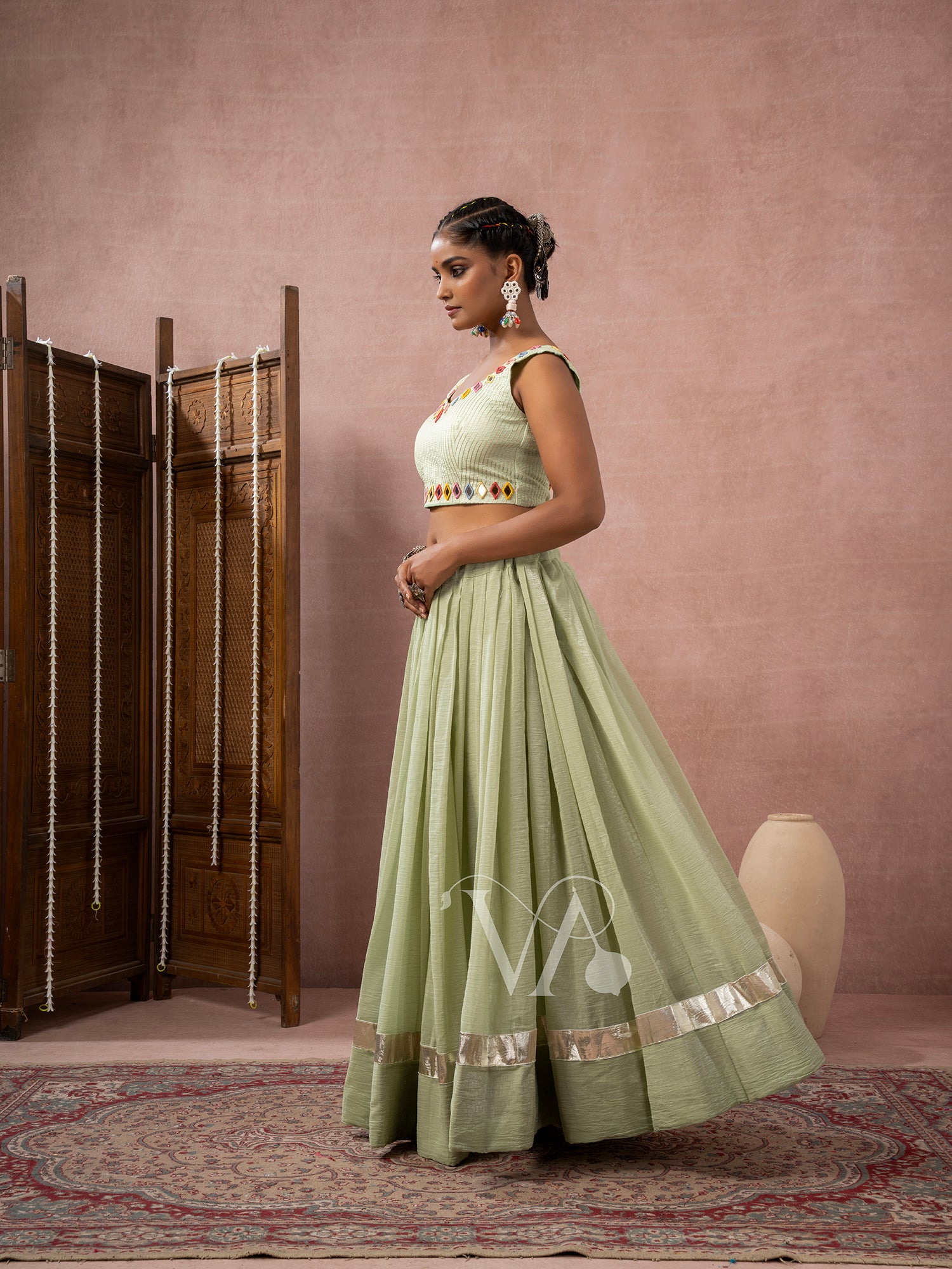 Beige Chaniya Choli