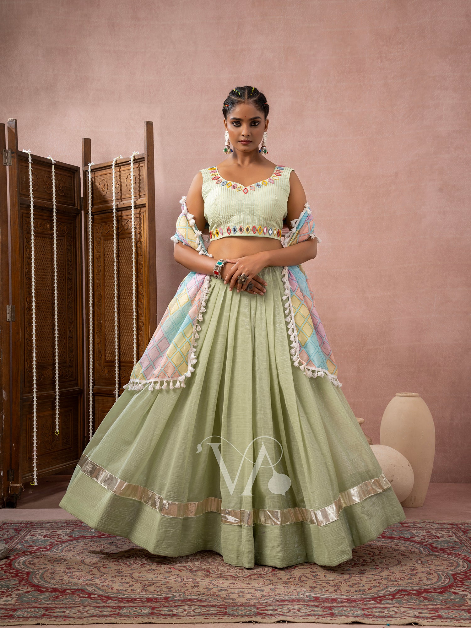 Beige Chaniya Choli