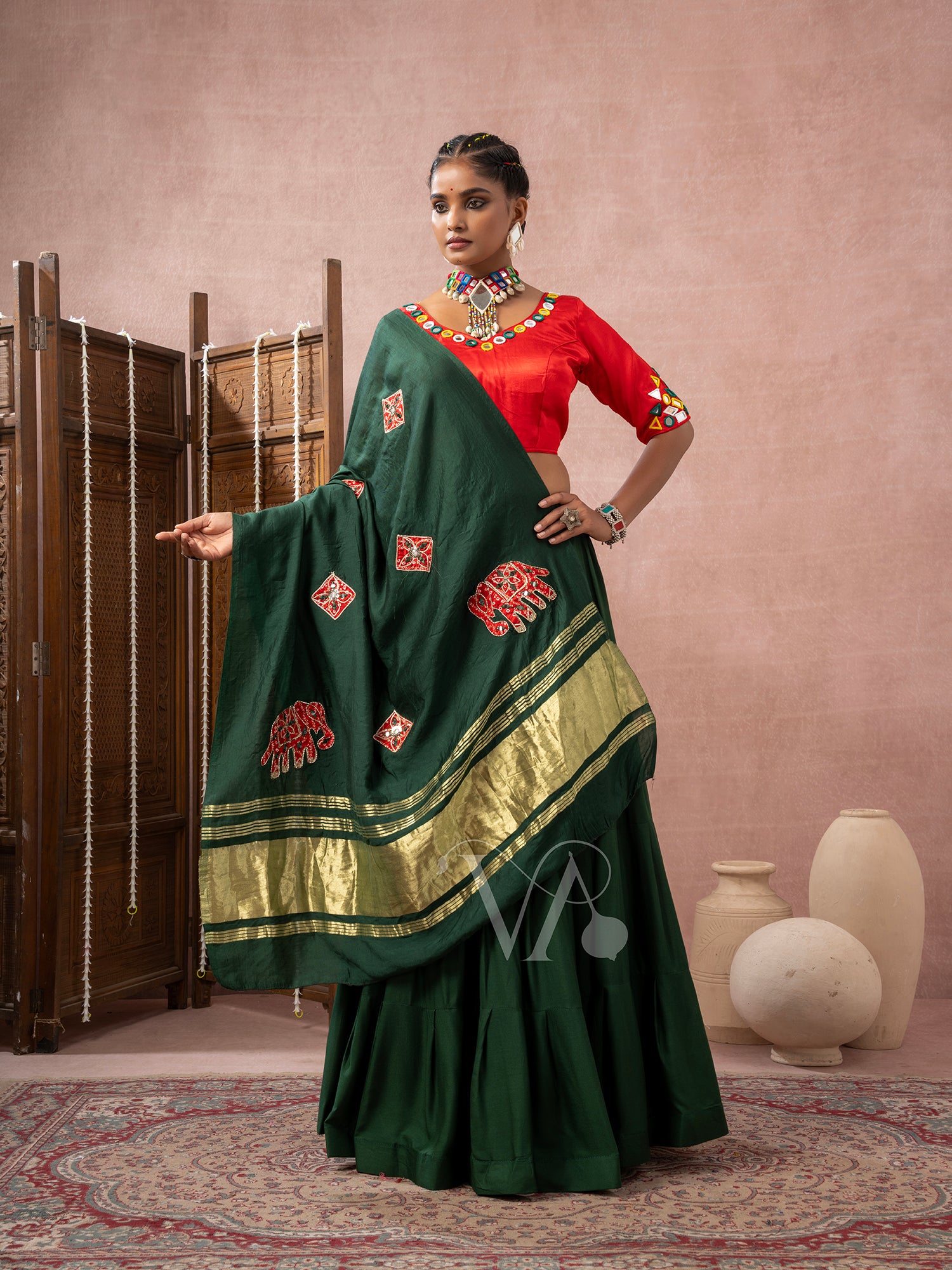 Green Chaniya Choli
