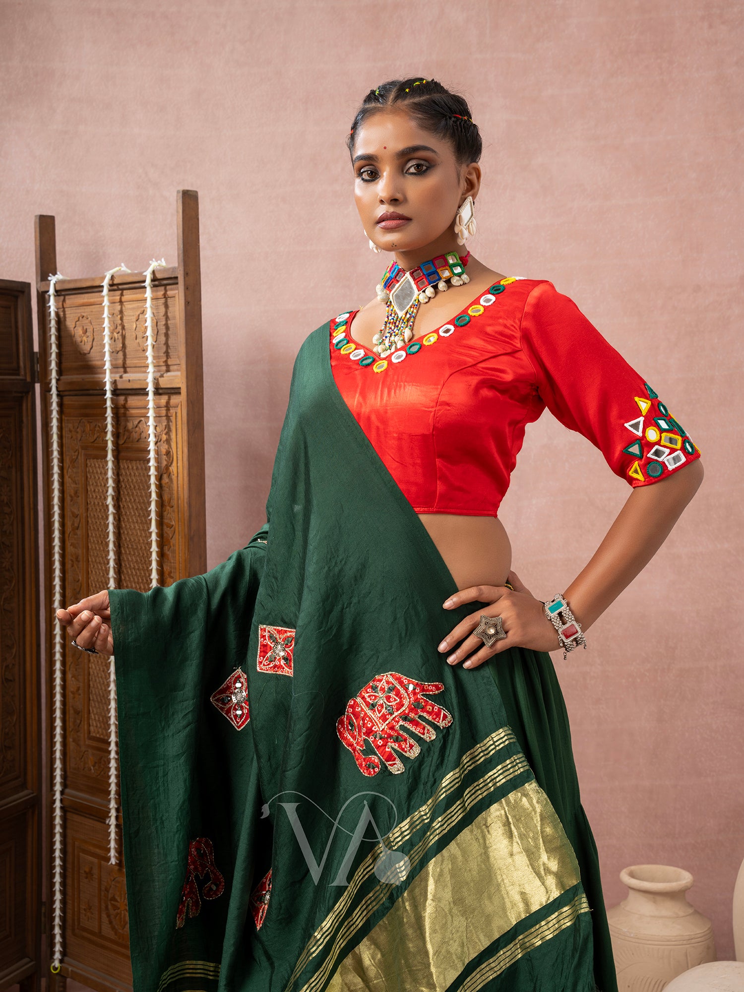 Green Chaniya Choli