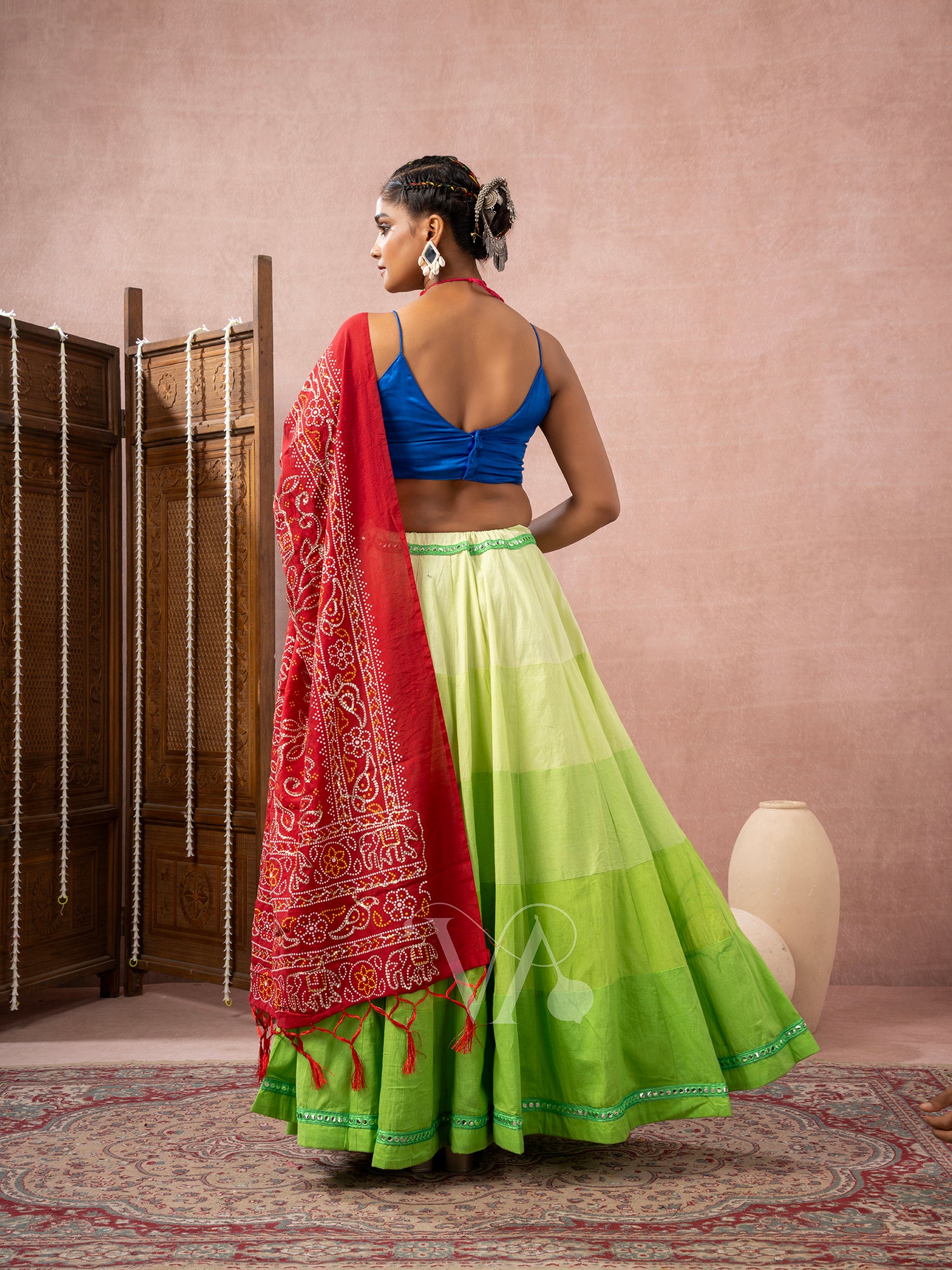 Blue Green Chaniya Choli