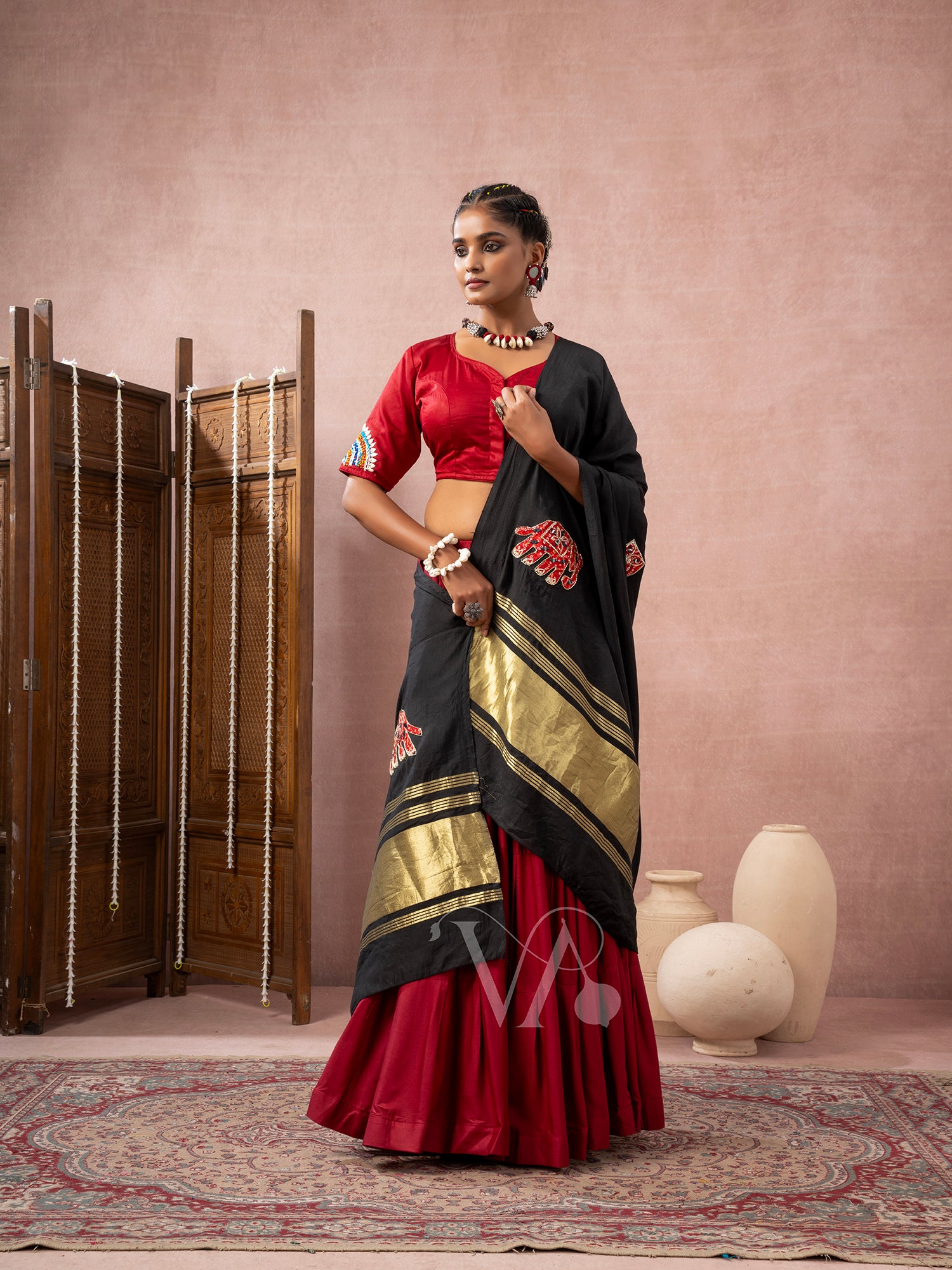 Dark Red Chaniya Choli