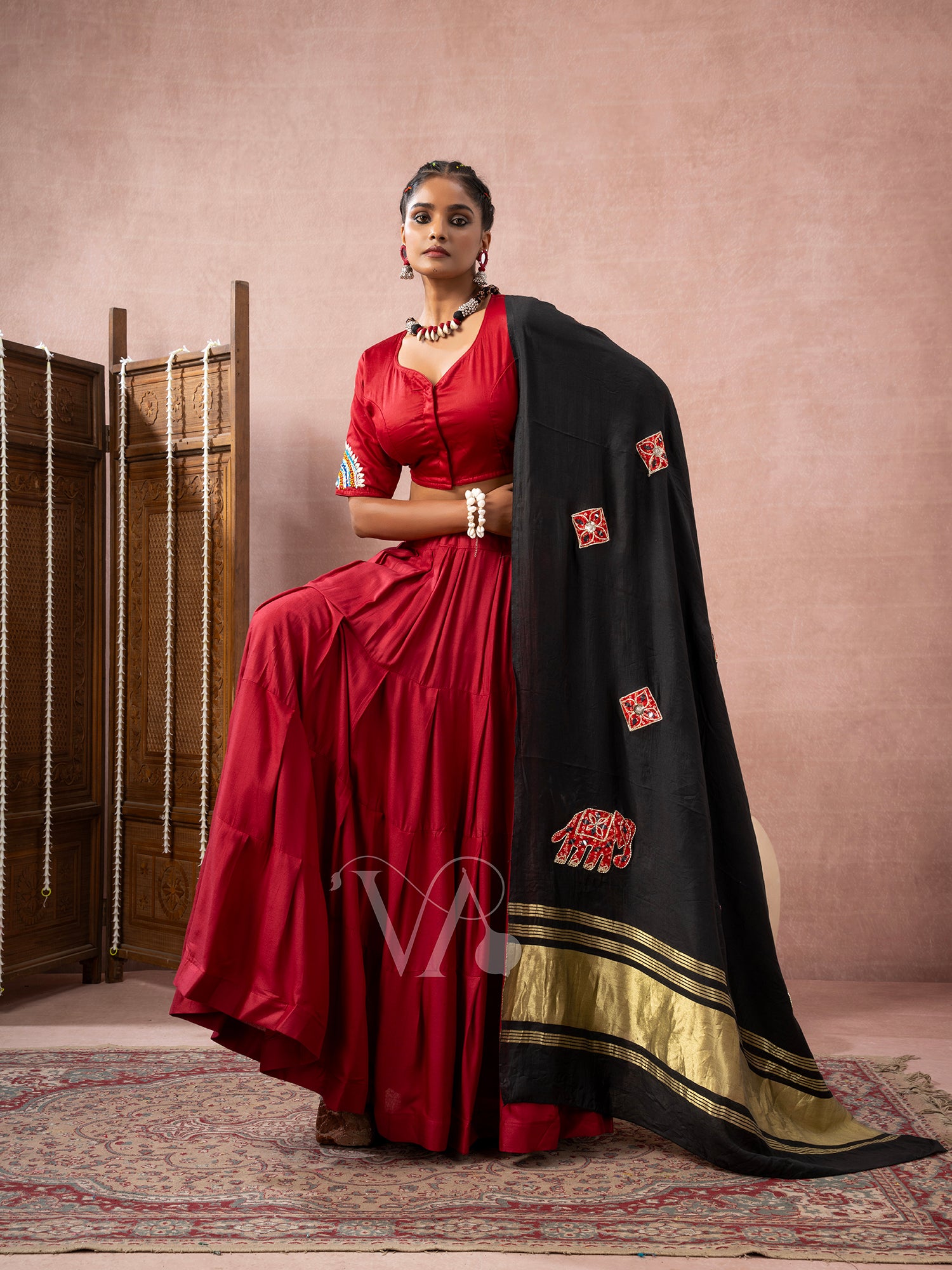 Dark Red Chaniya Choli