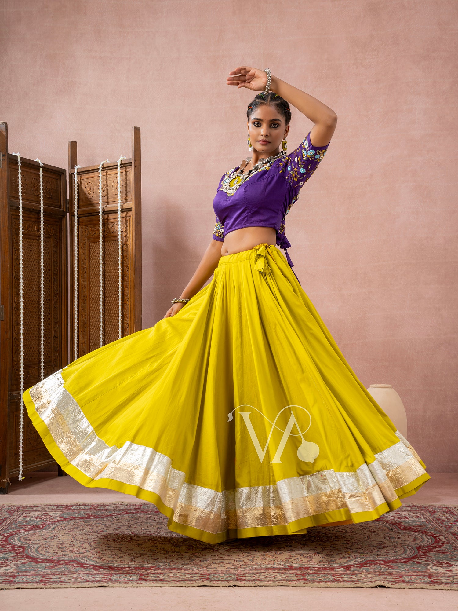 Orange & Yellow Chaniya Choli