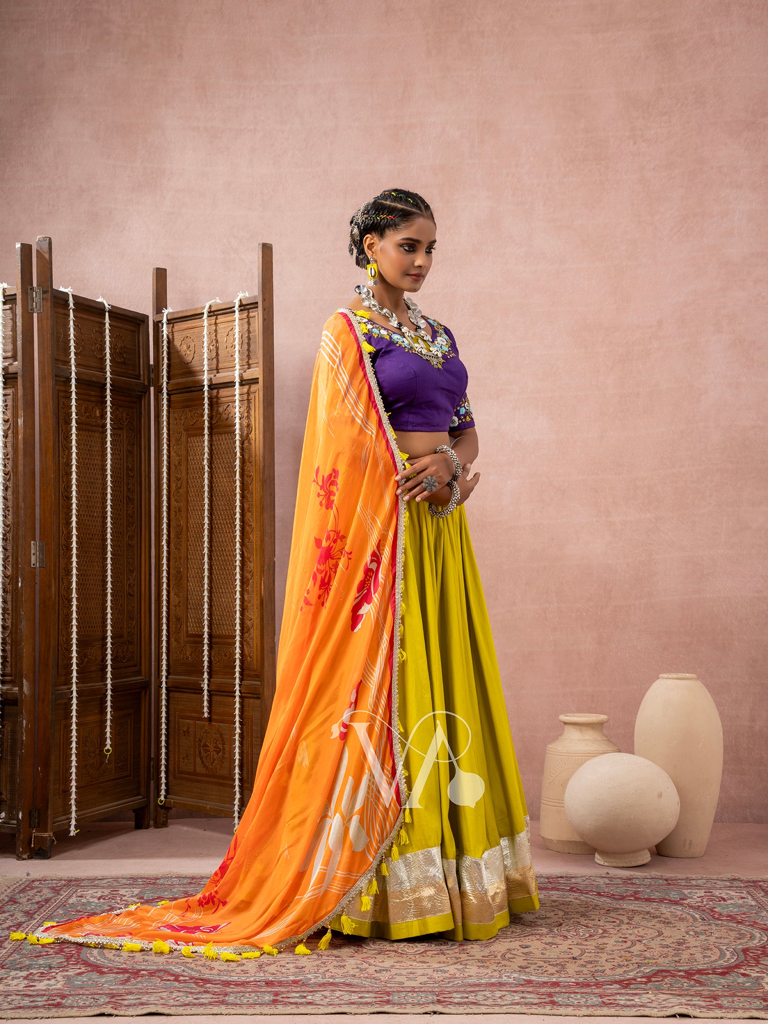Orange & Yellow Chaniya Choli