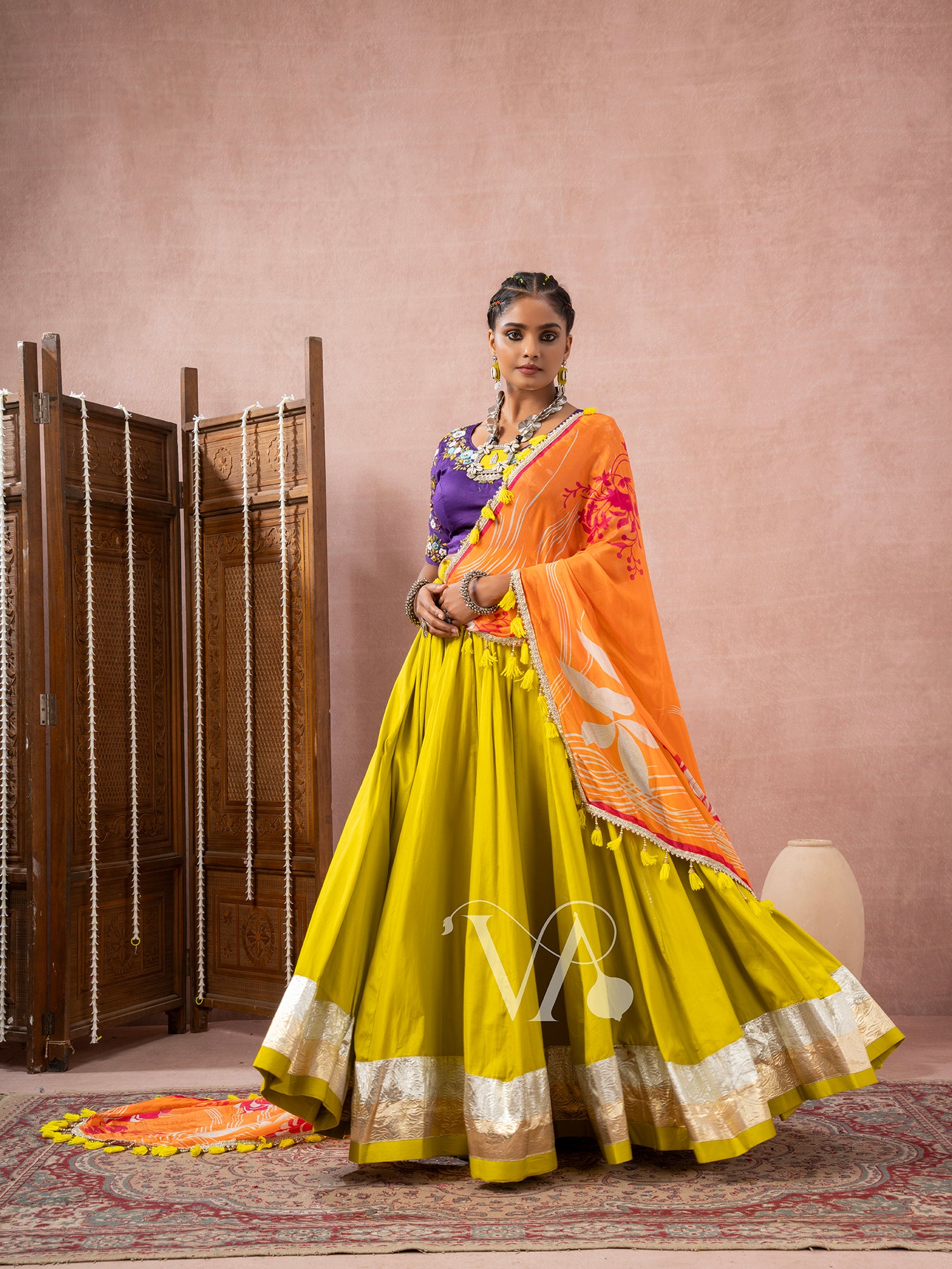 Orange & Yellow Chaniya Choli