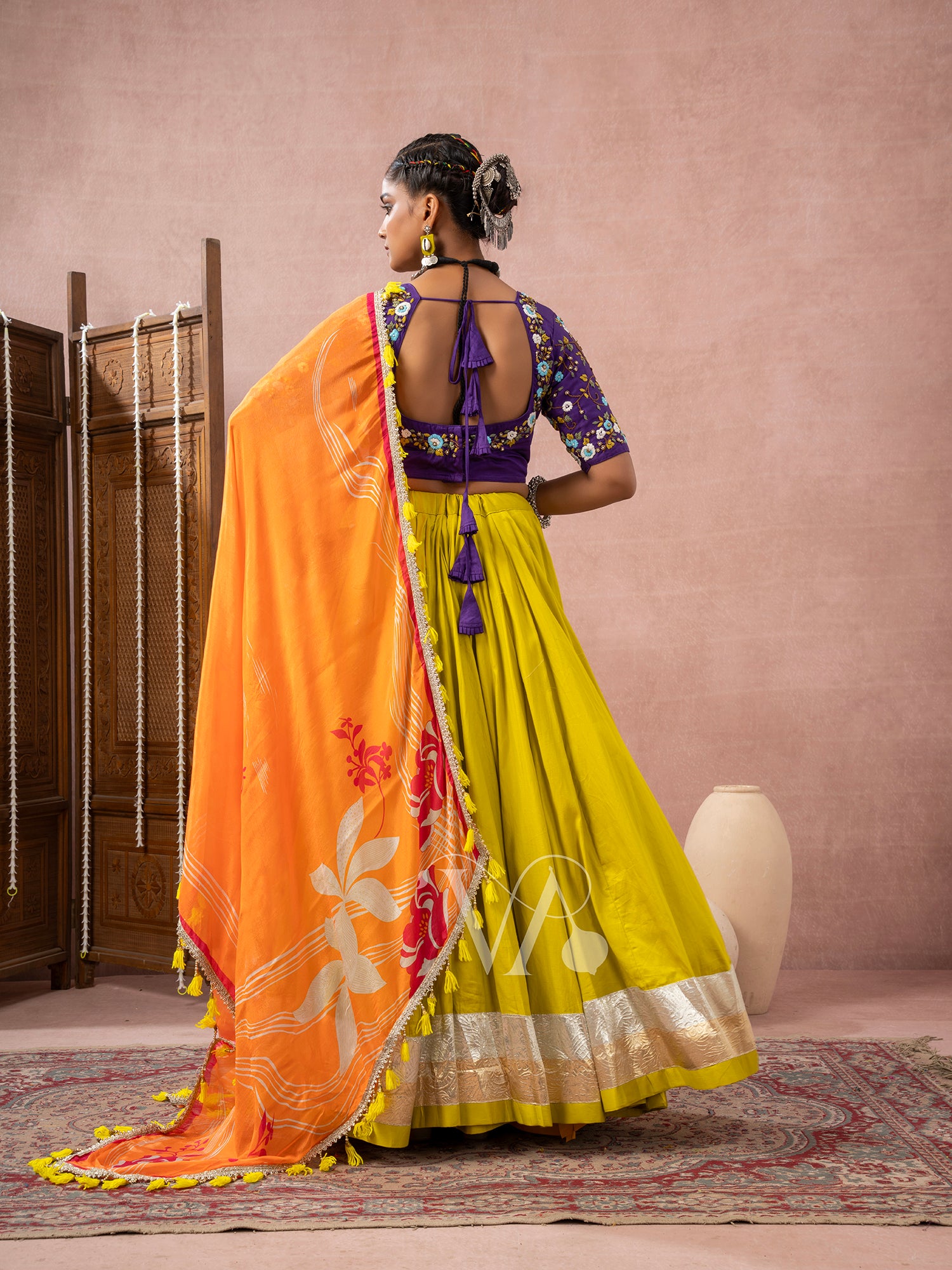 Orange & Yellow Chaniya Choli