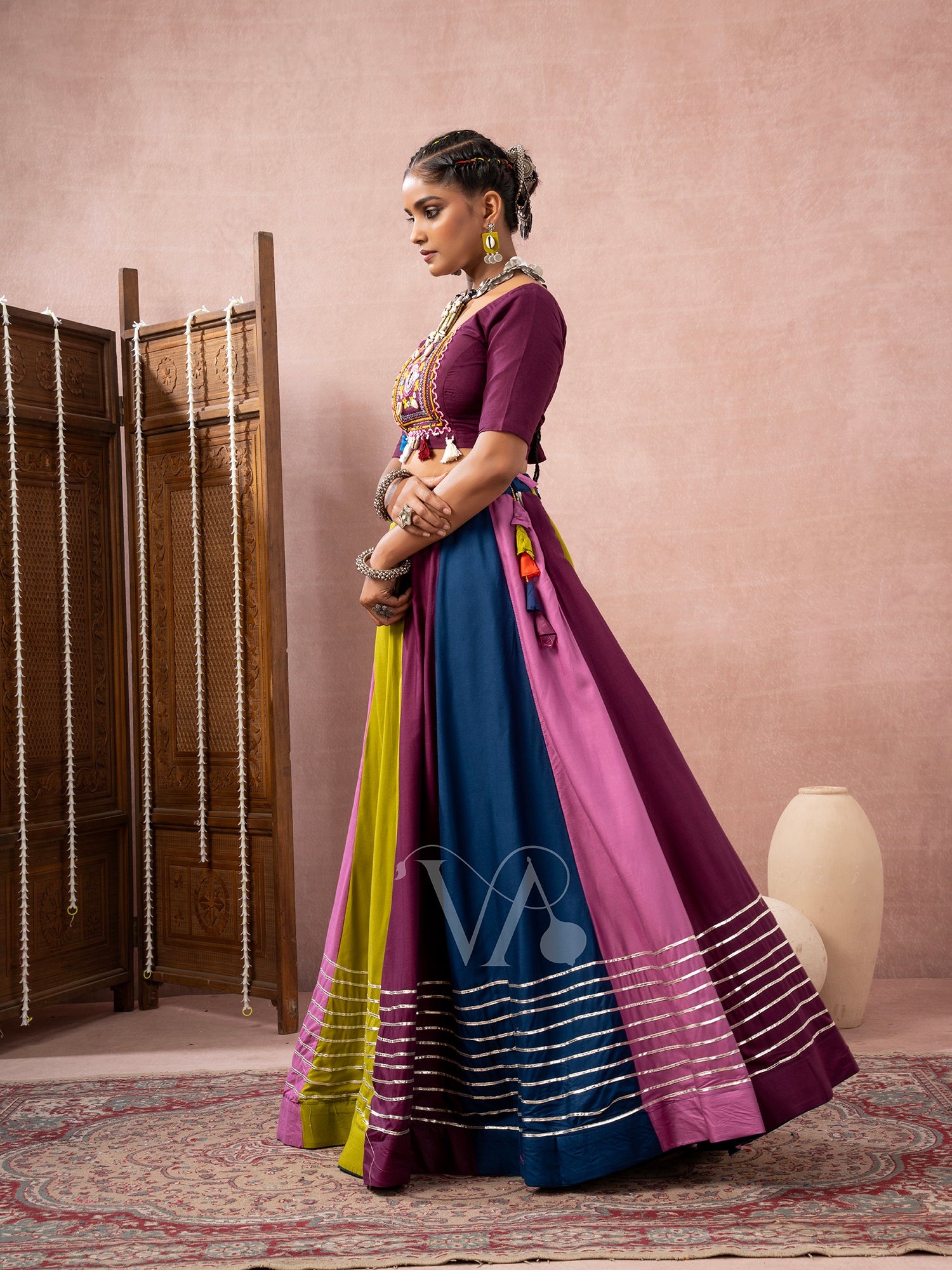 Dark Purple Chaniya Choli