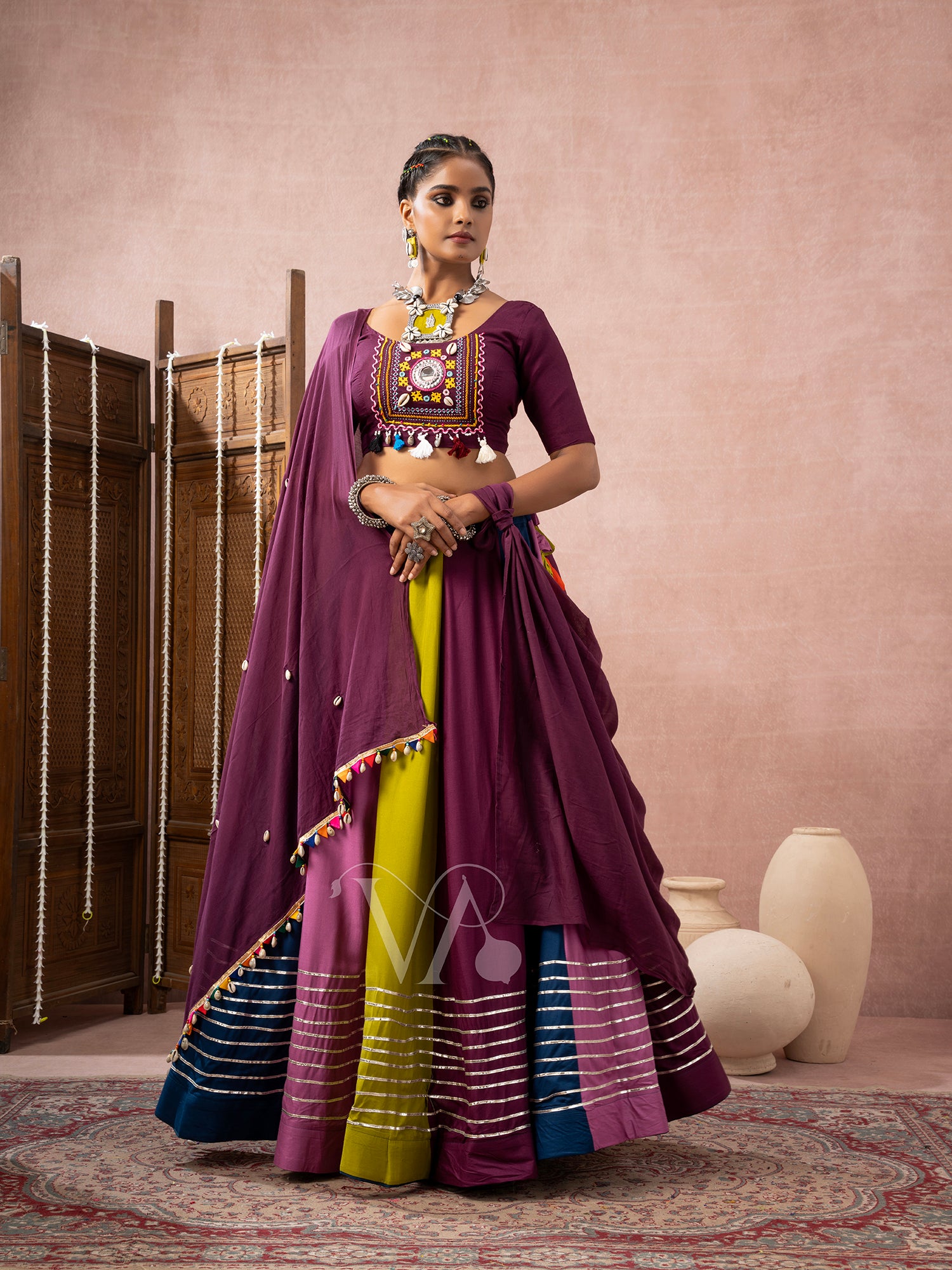 Dark Purple Chaniya Choli