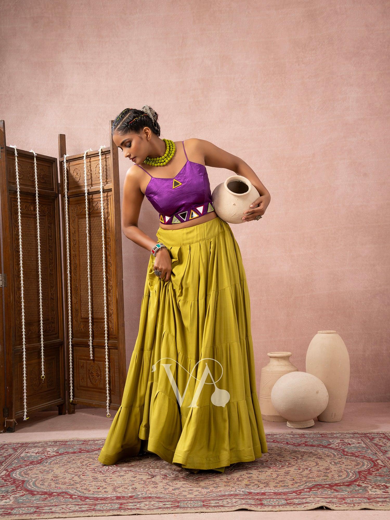 Purple & Yellow Chaniya Choli