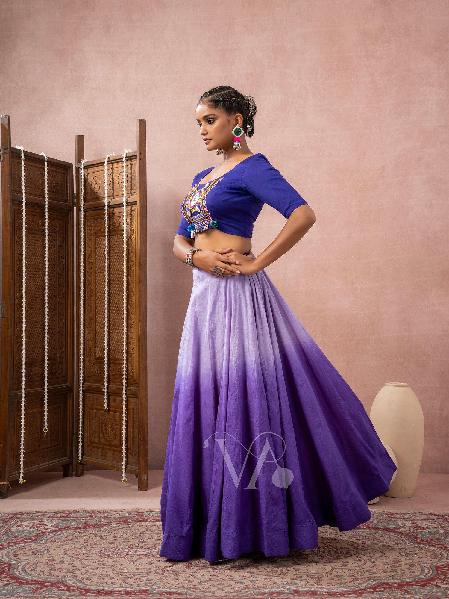 Blue & Purple Chaniya Choli