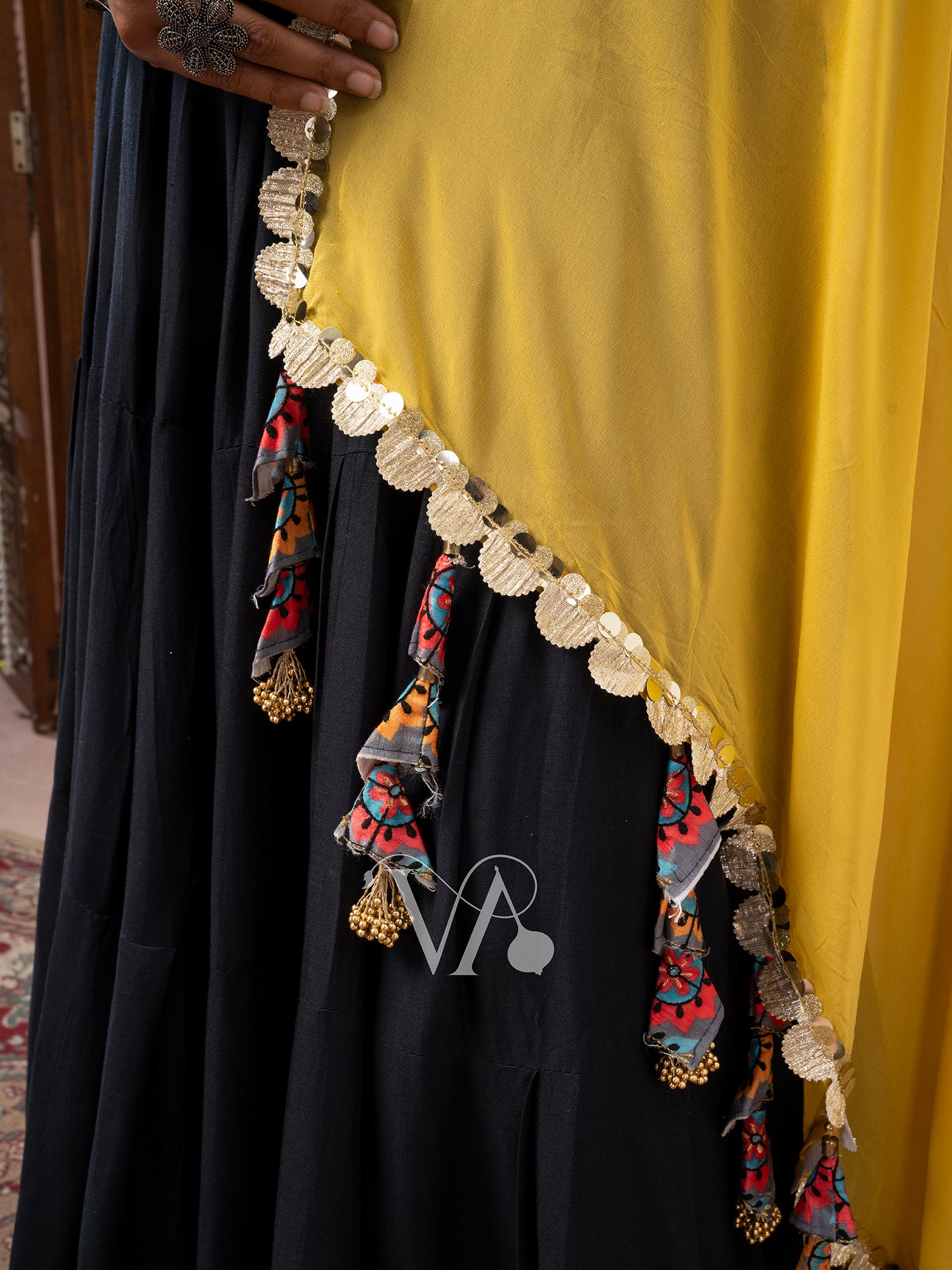 Yellow & Black Chaniya Choli