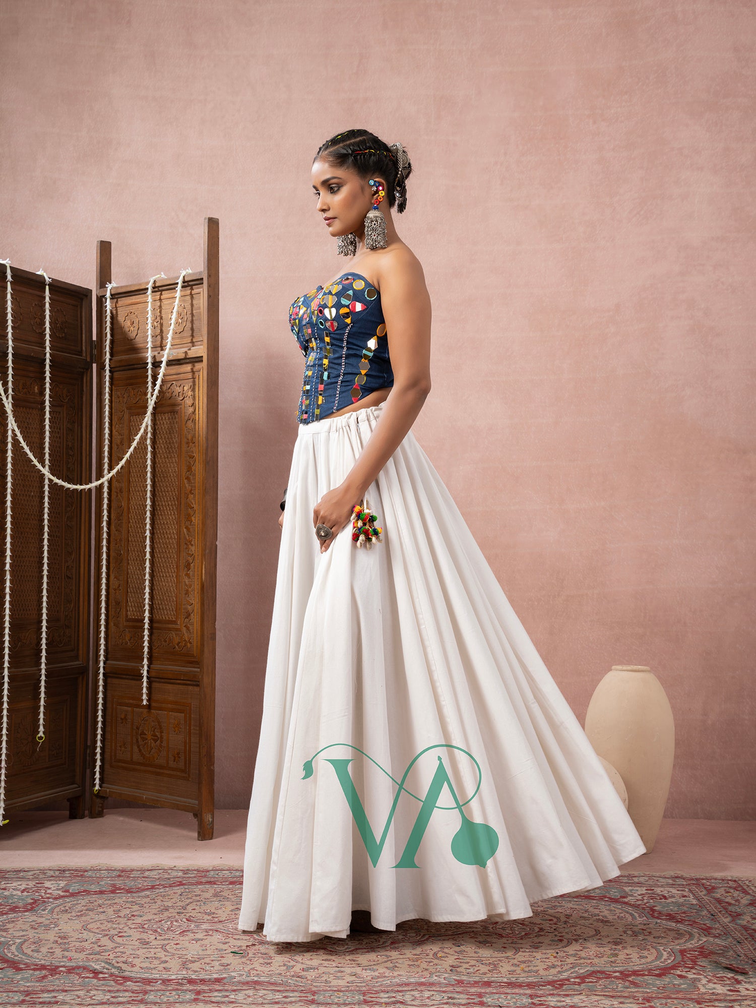 Blue & White Chaniya Choli
