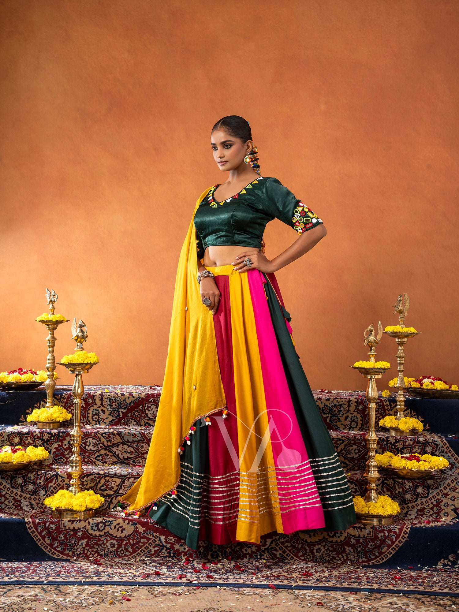 Mix Color Chaniya Choli