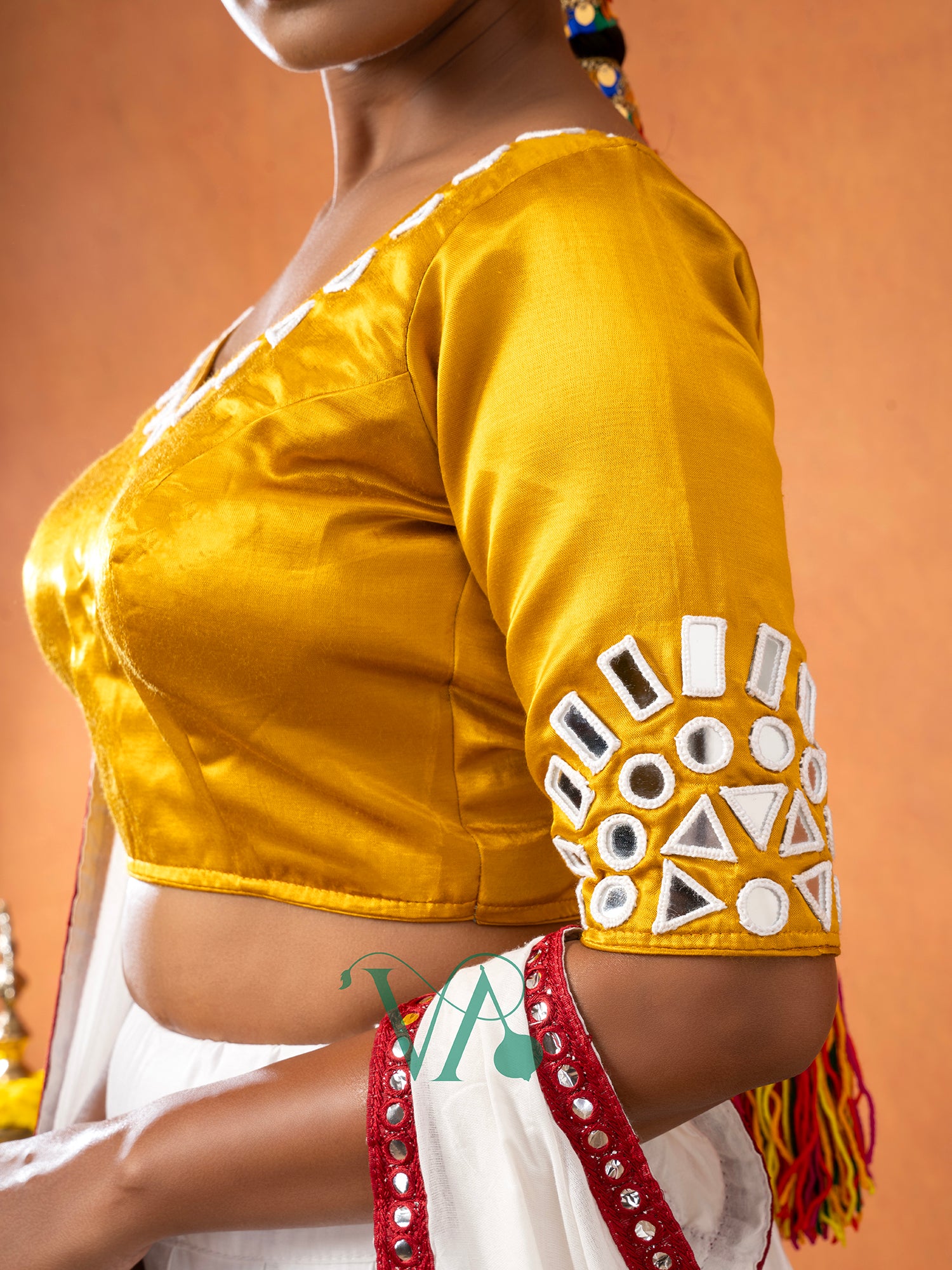 White & Yellow Chaniya Choli