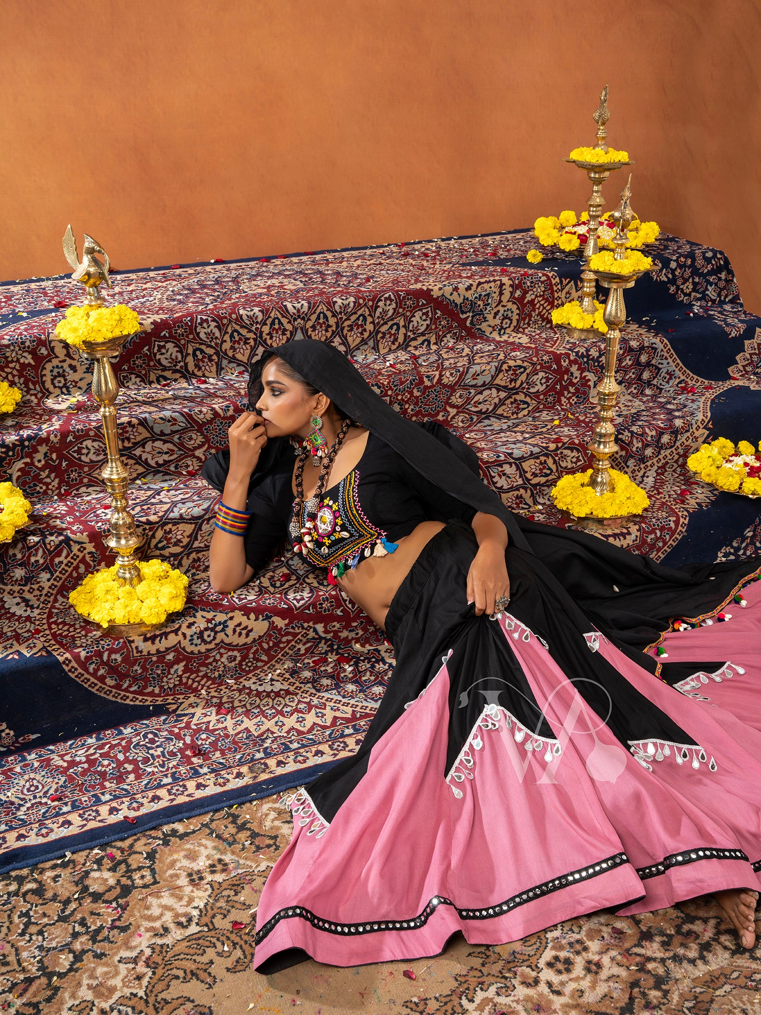 Black & Purple Chaniya Choli