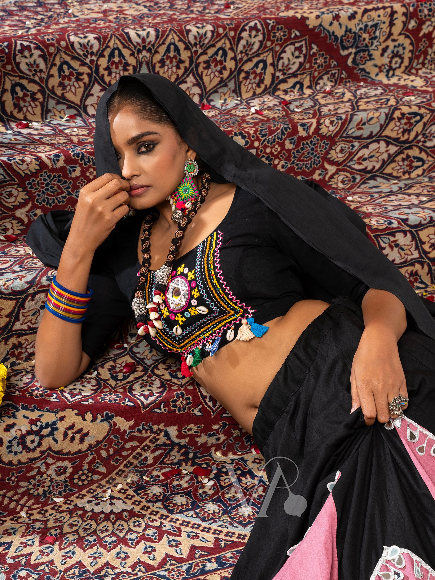 Black & Purple Chaniya Choli