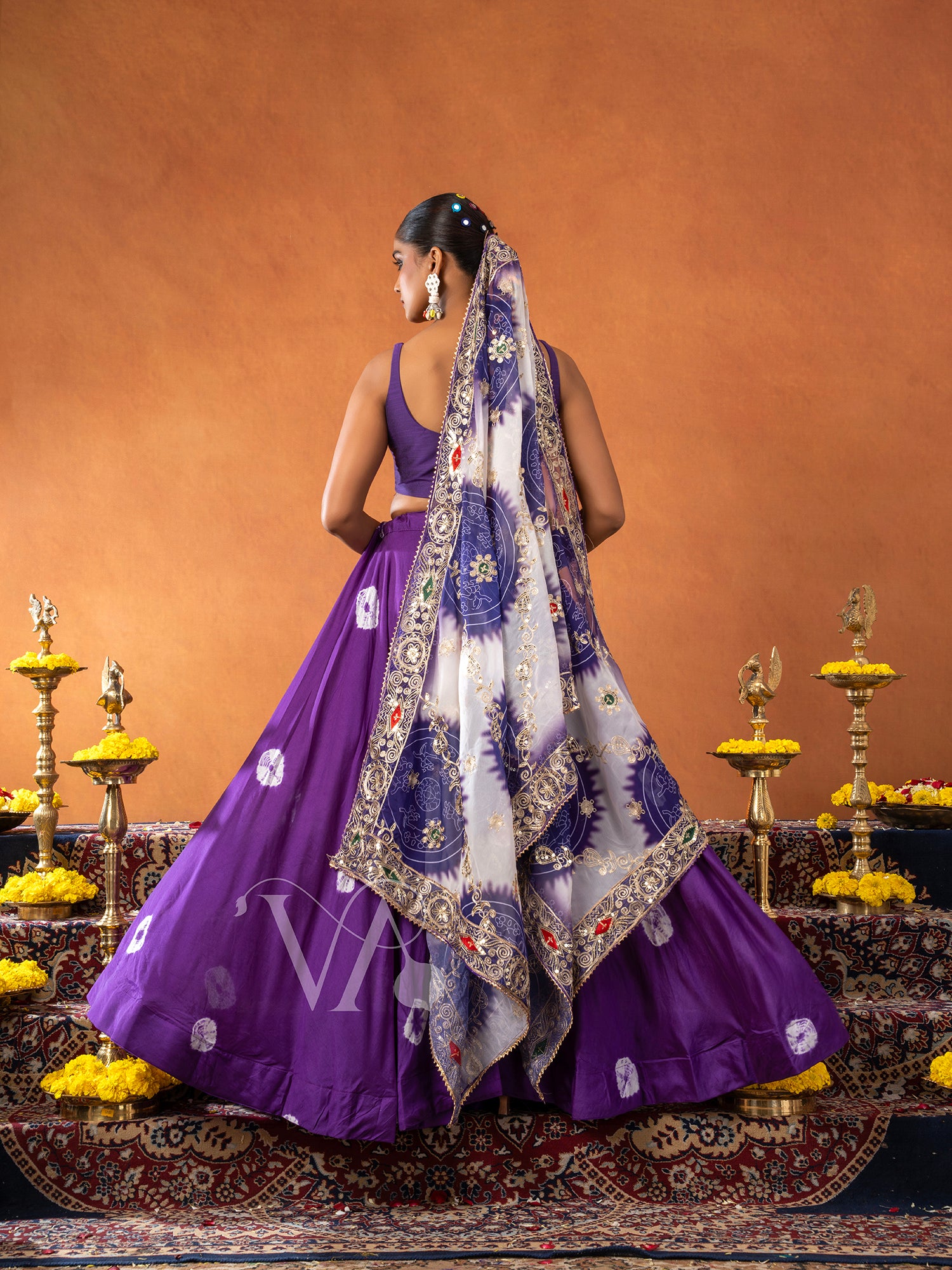 Purple & White Chaniya Choli