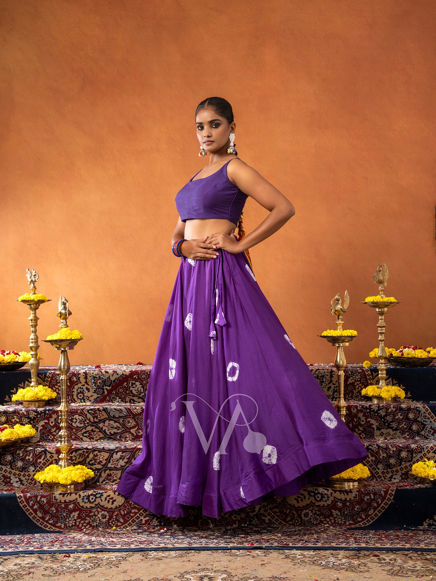 Purple & White Chaniya Choli