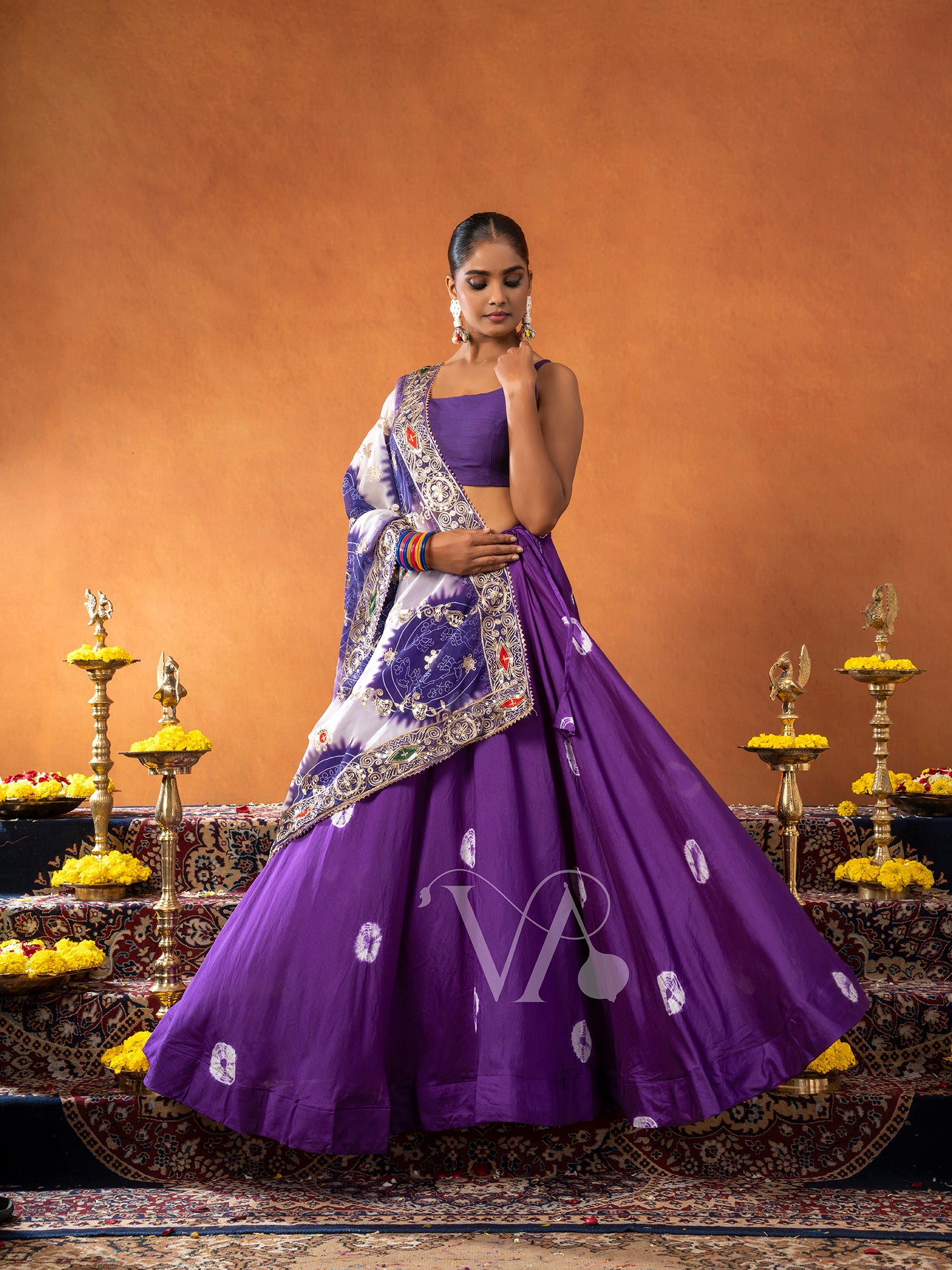 Purple & White Chaniya Choli