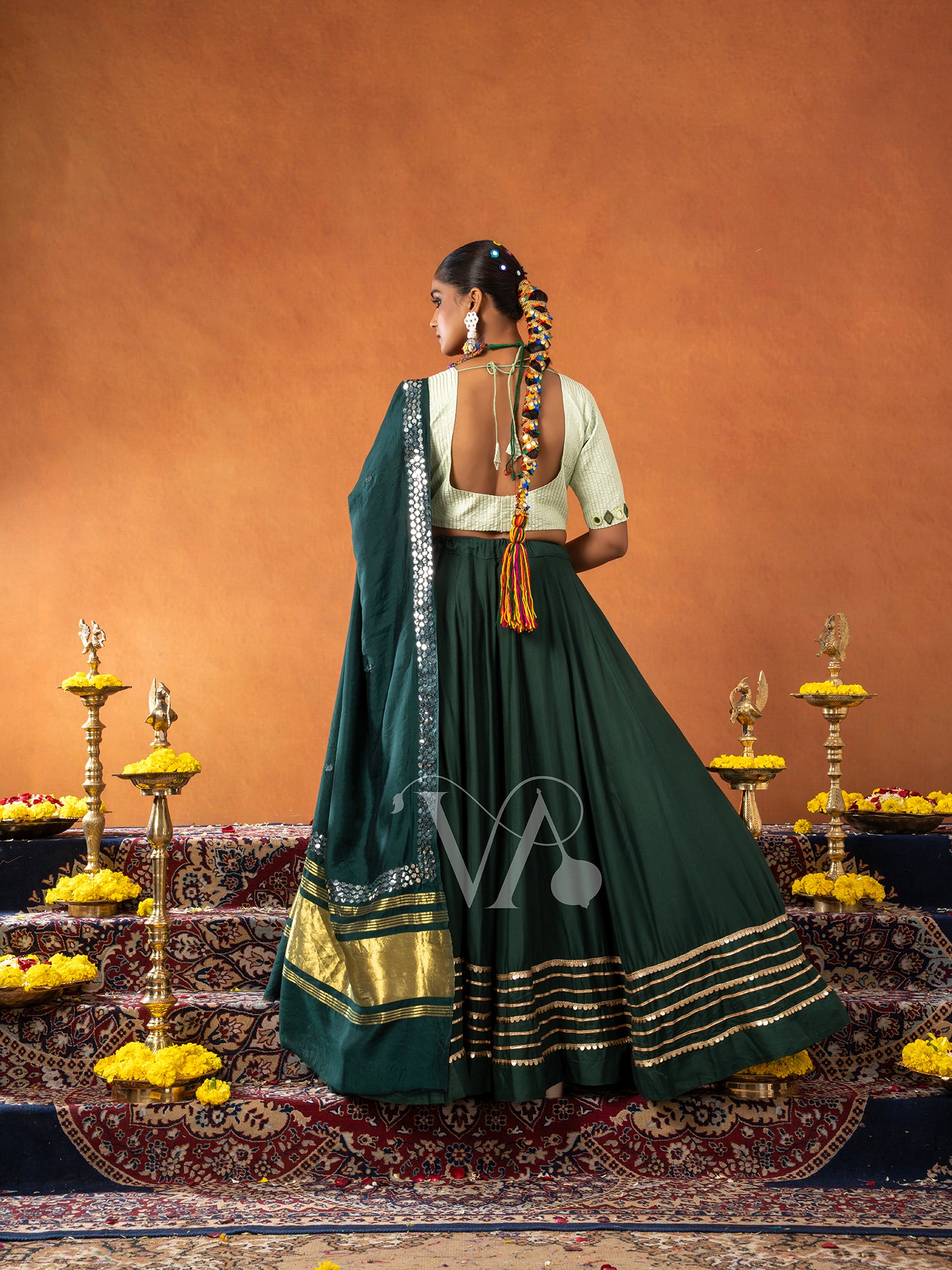 Dark Green Chaniya Choli