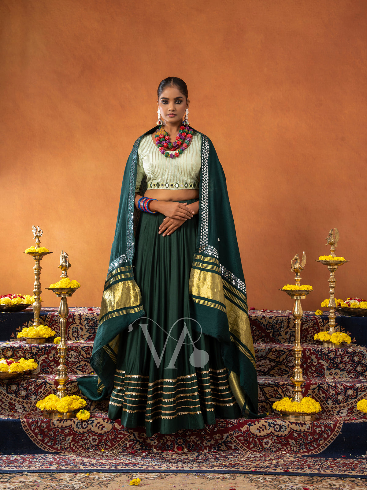 Dark Green Chaniya Choli