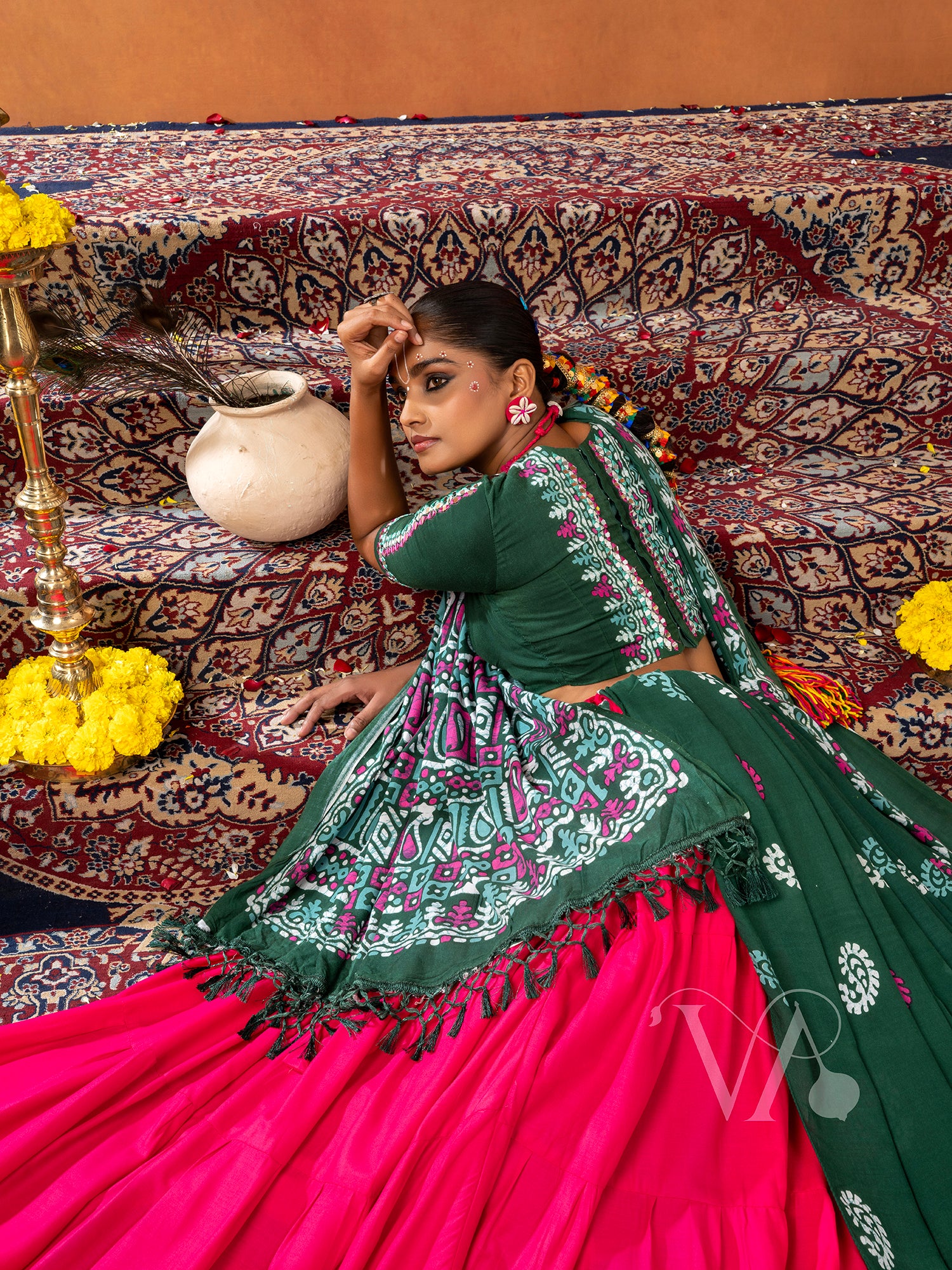 Dark Green Chaniya Choli