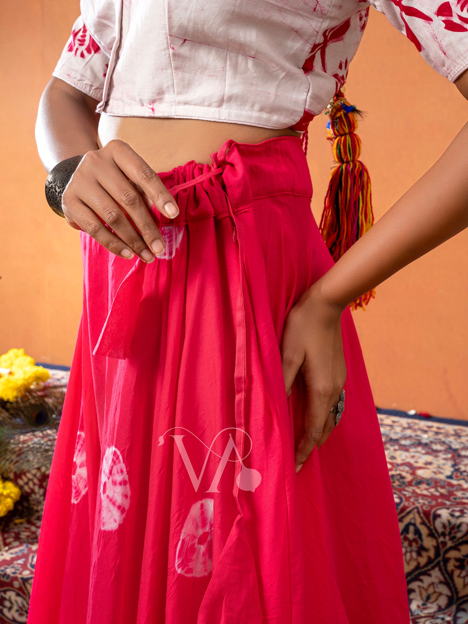 White & Pink Chaniya Choli